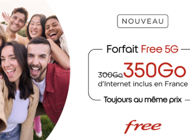 Forfait Free 5G 350 Go