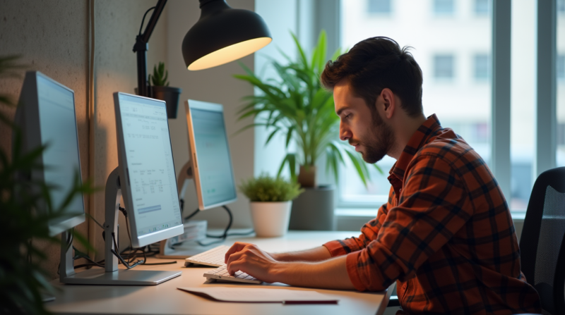 Etudiant travail bureau